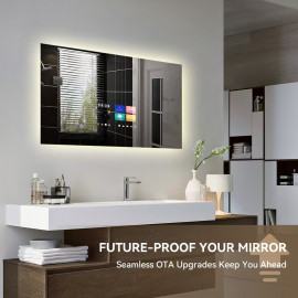 Умное Smart зеркало с подсветкой и сенсорным экраном с Android OS SM003-2 1500х800 мм 