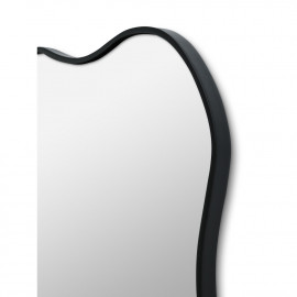 Овальное волнистое зеркало в чёрной раме Fancy Oval Black (Фэнси) Smal 60*80 см 