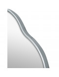 Круглое зеркало в серебряной волнистой раме Fancy S Silver (Фэнси) Smal Ø60 см в интернет-магазине зеркальной мастерской ЗЕРКАЛА-М фото 1 